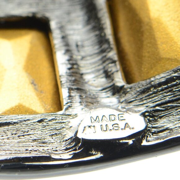 Kenneth Jay Lane KJL Gunmetal Twisted Crystal Cuff Bracelet - Picture 9 of 10